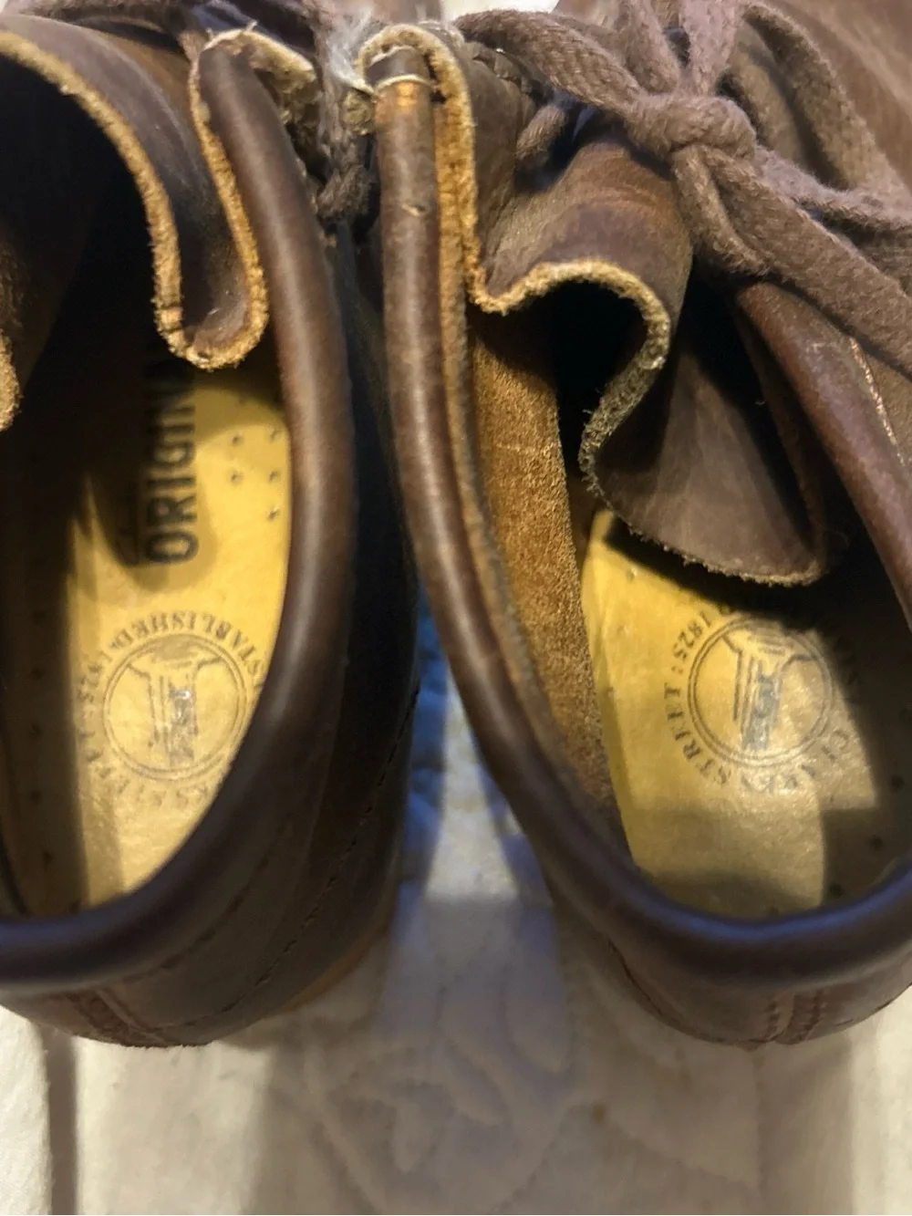 Clarks Brown Leather Kids Moccasin Shoes💕